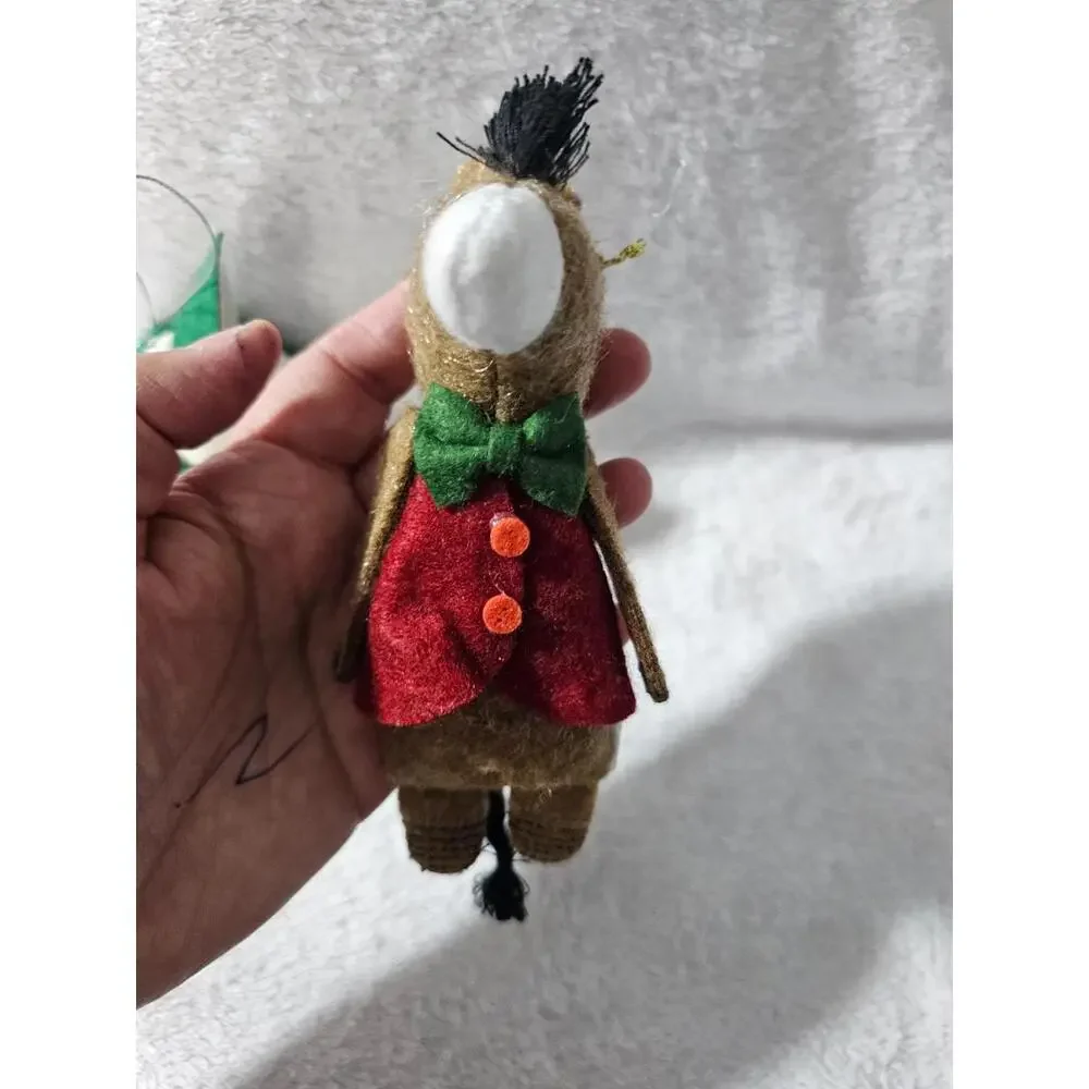 (3 pc) New Target Ornament Plush Horse Succulent Cactus Reindeer Different Sizes